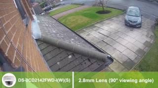 Hikvision 4MP DS2CD2142FWDIWS 28mm day amp night footage  wwwcctVsellercouk [upl. by Issi]