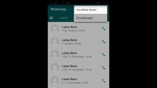 WhatsApp Grundlagen 24 Anrufliste einsehen und bearbeiten [upl. by Consuelo]