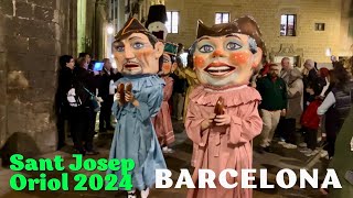 Gegants i Cabets d’Ontinyent  Festes de Sant Josep Oriol 2024 Barcelona [upl. by Arim765]