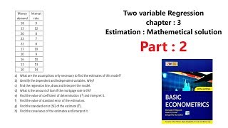 two variable regression  math  Gujrati  Part 2 [upl. by Eerol635]