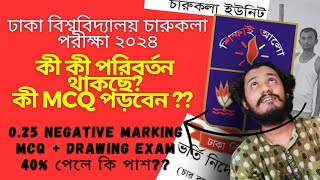 Dhaka University চারুকলা পরীক্ষা যে সকল পরিবর্তন থাকছে  জেনে নিন Basic Suggestions  MCQ  DRAWING [upl. by Danialah]