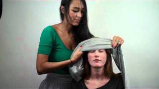 How to Tie a Scarf Forehead Wrap [upl. by Sianna207]