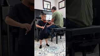 4 Year Old Plays Ferdinand Kuchlers Op 11 in G Major 1st Movement On The Violin 🎻  Jelijah Diaz [upl. by Amerd25]