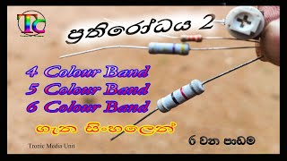 Resistor Colour Code  ප්‍රතිරෝධක  Sinhala  Tronic Class [upl. by Janna]