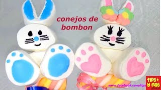 CONEJOS DE BOMBÓN ECONÓMICAS PARA VENDER brochetas de bombón fáciles para pascua [upl. by Adnorahs573]