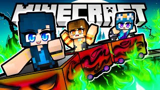 KREW visits a Minecraft Haunted Theme Park [upl. by Aicatsal]