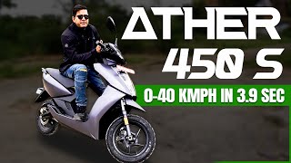 Ather 450S review  Electric Scooter  040 in 39 Sec Fall safe amp More  Times Drive Green [upl. by Egan]