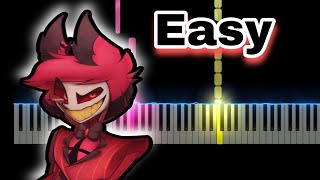 Hazbin Hotel  Alastor and Vox Song Stayed Gone Easy Piano Tutorial [upl. by Adlih16]