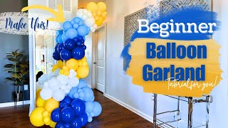 Beginners How To Wide Organic Balloon Garland  Step by Step Tutorial [upl. by Rabin]