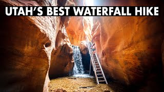 HIKING TO KANARRA FALLS UTAH  Incredible Slot Canyon Waterfall Hike [upl. by Ahsener]