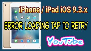 iPhone  iPad iOS 935  iOS 936 YouTube quotError loading tap to retryquot 2021 Solution [upl. by Simmonds290]