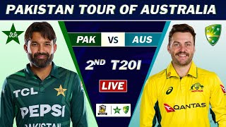 PAKISTAN vs AUSTRALIA 2nd T20 MATCH LIVE SCORES  PAK vs AUS MATCH LIVE COMMETNARY [upl. by Valeda152]