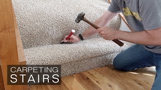 How to Install Carpet on Stairs  how hard is it [upl. by Fellner105]