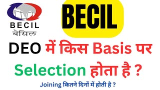 BECIL Recruitment 2024  BECIL DEO Selection Process  BECIL DEO me selection kaise hota hai  becil [upl. by Heindrick]