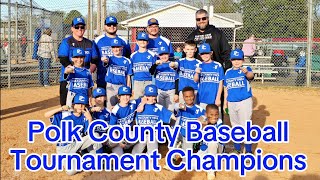 Polk County 10U Youth Baseball Landrum South Carolina Tournament Champions 🏆 [upl. by Analihp]