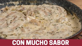 Receta de Pollo Con Champiñones en una crema deliciosa y facil  Katastrofa La Cocina [upl. by Davida]