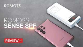 Romoss Sense 8PF Powerbank Quick Review Tagalog [upl. by Adnamra]