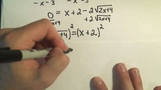 Solving an Equation Containing Two Radicals  Example 2 [upl. by Atnoid]