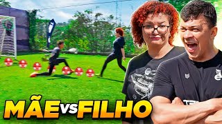 DESAFIO DE MÃE vs FILHO ATÉ MINHA MÃE FARIA ⚽ [upl. by Ozzy]