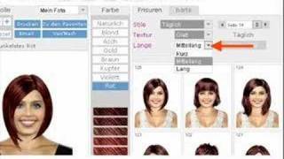 Frisuren Simulation  Online Haare Schneiden [upl. by Valaria]