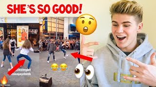 REACTING TO MACKENZIE ZIEGLER DANCING IN PUBLIC CROWD DANCE BATTLE VIRAL SNAPCHATS MUST WATCH [upl. by Etnomed960]