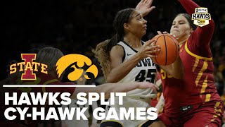 Hawkeyes split CyHawk games women comeback to win men blow 2ndhalf lead [upl. by Samuelson]