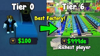 I Built The Best Tier 6 Factory In Factory Simulator Roblox Richest Player [upl. by Leandro]