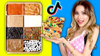 I tried the 8 Desserts in 1 PAN Edible Viral Food Art on TIKTOK  8 in 1 Tasty Treats [upl. by Phares]