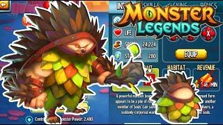 Monster Legends PORCUSPIKE level 150 😍 review  Xandrite Spellbound [upl. by Ramberg]