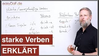 Deutsch lernen  starke  unregelmäßige Verben ERKLÄRT [upl. by Aidas]