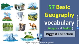 Basic Geographical Vocabulary with Bangla meaning [upl. by Llerrad]