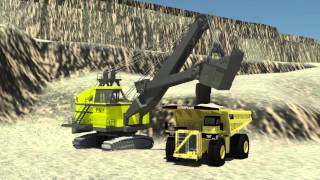 Open Cut Coal Mine Animation [upl. by Demetre]