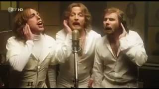 Bee Gees  Stayin Alive parody Sound recording in studio [upl. by Nnaycnan]