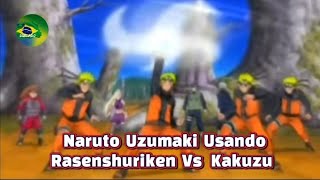 Naruto Usando Rasenshuriken Vs Kakuzu Dublado 🇧🇷 [upl. by Anhej]