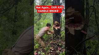 Not again Our Axe handle broke axe rehandle logger cabin woodworking lumberjack bushcraft [upl. by Daryl342]