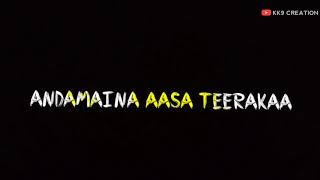 pillara song lyrics video Rx100❤️ Telugu WhatsApp status black screen lyrics videos love status [upl. by Diver]