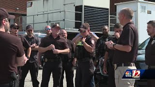 Greensboro Police Officers helping peope affected by Hurricane Helene in Asheville [upl. by Orlina]