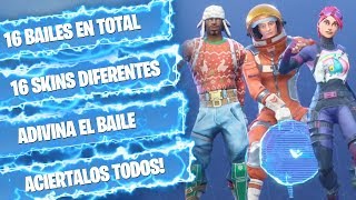 ADIVINA EL BAILE DE FORTNITE 1 ¿PODRÁS ACERTARLOS TODOS FORTNITE CHALLENGE  tusadivi [upl. by Anatola]