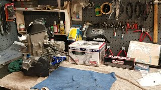 111 CRF250R 2016 PT 1 Big Bore amp Hot Cams Kit Install New timing chain amp intake valves Top End [upl. by Ostap678]