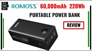 ROMOSS 60000mAh 220Wh Portable Power Bank [upl. by Yelknirb]