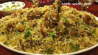 Hyderabadi Chicken Dum Biryani  Restaurant Style Eid Special Biryani At Home By Cook with Fem [upl. by Ailee]