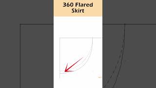 How to make 360 Flared Skirt Patterns and How to Revise Hem from Stretchshort [upl. by Auqinihs697]