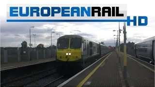 Iarnród Éireann Irish Rail 201 loco 224  mk4 set 4007 pass Newbridge Station [upl. by Athalie951]