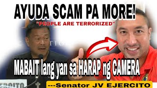 AYUDA SCAM  MAYOR FRANCIS ZAMORA MABAIT LANG SA HARAP NG CAMERA  Senator JV EJERCITO [upl. by Anipsed]