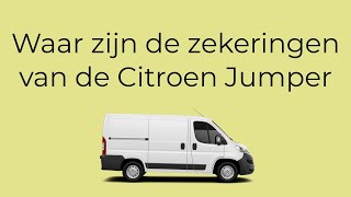 Waar zijn de zekeringen van de Citroen Jumper [upl. by Su]