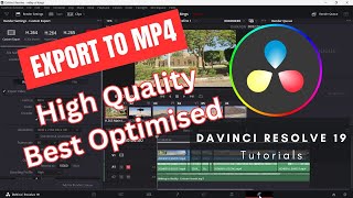 How to export high quality mp4 video in Davinci resolve [upl. by Eniale]