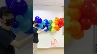 How To Attach Organic Balloon Garland To Wall [upl. by Jane]