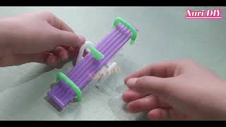 How to make a super cute seesaw from plastic straws  DIY Xuri [upl. by Yliah]