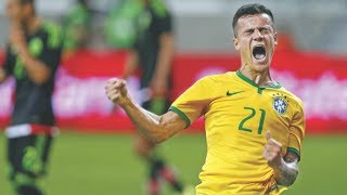 Brazil Vs Mexico 20 Coutinho amp Tardelli Goals HD  Friendly Match 07062015 [upl. by Anirtek]