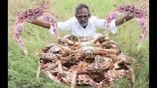 Yummy Pepper BIG CRAB Prepared by my DADDY Arumugam  Village food factory [upl. by Sayce630]